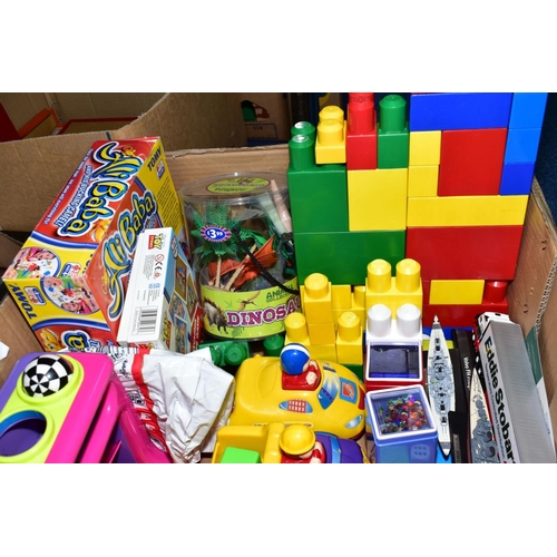 592 - A QUANTITY OF ASSORTED TOYS AND MODELS, to include boxed Tomy 'Ali Baba and his Bucking Camel', asso... 