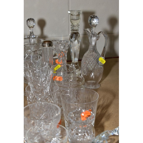 655 - A COLLECTION OF CUT GLASSWARE including Webb Corbett wine glasses and sherry glasses etc, Royal brie... 