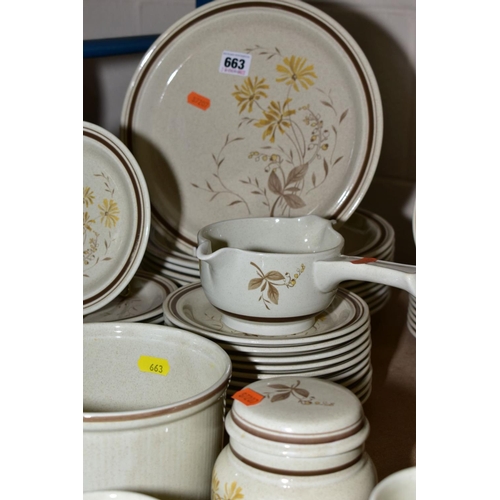 663 - ROYAL DOULTON LAMBETHWARE 'SANDSPRITE' LS1013 DINNERWARE, including dinner plates, side plates, dess... 