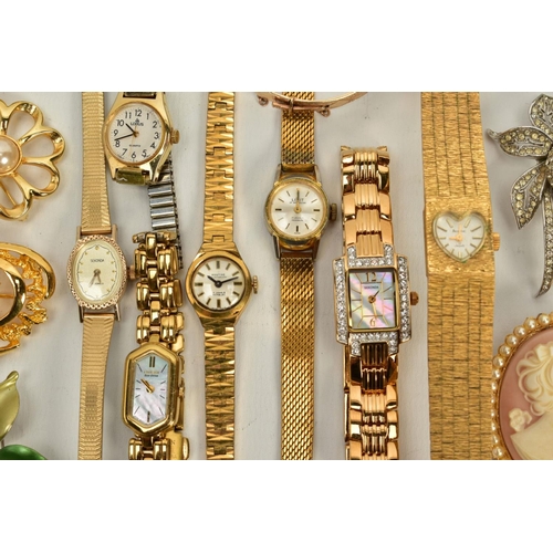 93 - A SELECTION OF JEWELLERY, to include a yellow metal fine curb link chain, spring clasp, stamped 9ct,... 