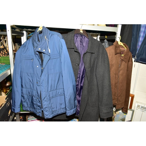 618 - GENTLEMANS CLOTHING, comprising a medium Marks and Spencer sports jacket, large Marks and Spencer ov... 