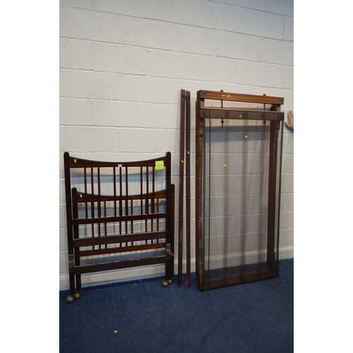 1352 - AN EDWARDIAN MAHOGANY AND INLAID FOUR PIECE BEDROOM SUITE, comprising a single bevelled mirror door ... 