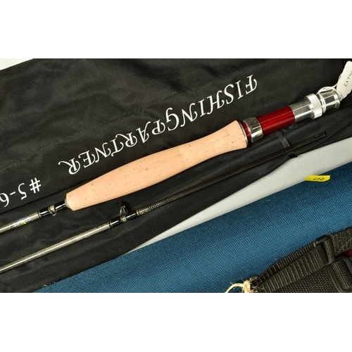 A HARDY GEM SMUGGLER MKII 9' SIX PIECE FLY FISHING ROD, in a Hardy cloth  bag and in a hard Hardy car