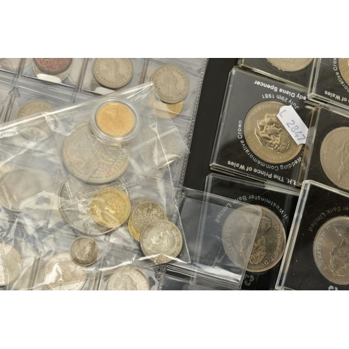 120 - A BOX OF COINS AND COMMEMORATIVES, to include a coin album and small amounts other coinage eg. old o... 