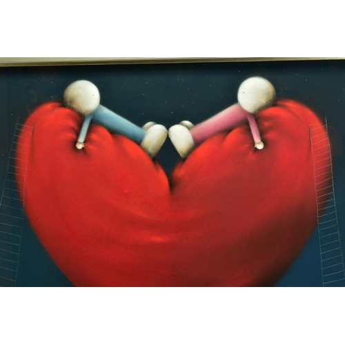 330 - DOUG HYDE (BRITISH 1972) 'SWEET DREAMS/HIGH ON LOVE', a young couple sleeping on a giant heart shape... 