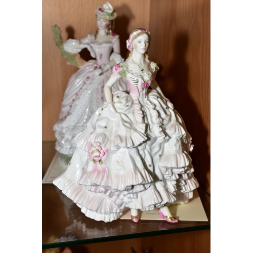 334 - FOUR ROYAL WORCESTER FIGURINES 'First Dance' (The Tissot Collection) limited edition No 740/750, 'Ro... 