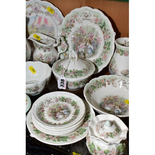 338 - ROYAL DOULTON BRAMBLY HEDGE 'SUMMER' TRINKETS, PLATES, VASES, TABLEWARES, etc, to include covered bo... 