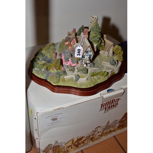 340 - A LARGE BOXED LIMITED EDITION LILLIPUT LANE SCULPTURE, 'Saxham St Edmunds' No 0502/4500, with certif... 