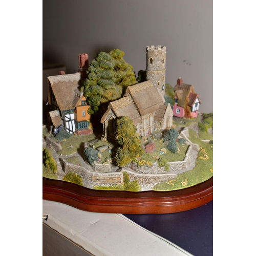 340 - A LARGE BOXED LIMITED EDITION LILLIPUT LANE SCULPTURE, 'Saxham St Edmunds' No 0502/4500, with certif... 