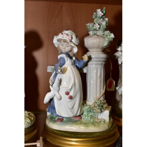 344 - TWO LLADRO FIGURE GROUPS 'Fall Clean Up' No 5286, (rake is loose) and 'Glorious Spring' No 5284, (pa... 