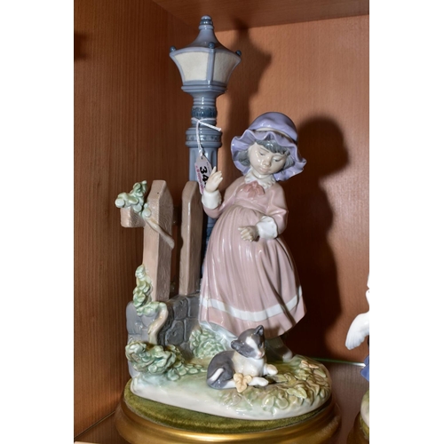 344 - TWO LLADRO FIGURE GROUPS 'Fall Clean Up' No 5286, (rake is loose) and 'Glorious Spring' No 5284, (pa... 