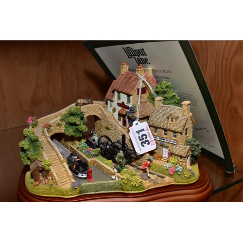 351 - THREE BOXED LILLIPUT LANE SCULPTURES, limited edition 'The Dawn of Steam' L2706, No 0121, width cert... 