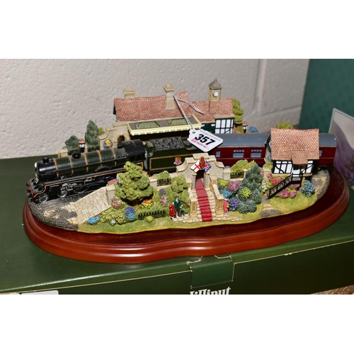 357 - TWO BOXED LIMITED EDITION LILLIPUT LANE SCULPTURES, 'The Royal Train at Sandringham', L2517 No 0566,... 