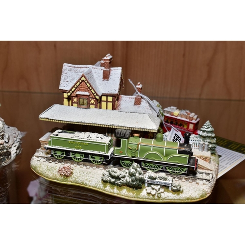 359 - A BOXED ILLUMINATED LILLIPUT LANE SCULPTURE 'Bluebell Line' L2794, with deeds, together with boxed s... 