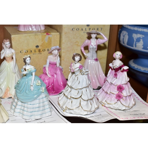 360 - SEVENTEEN COALPORT FIGURINES, comprising nine from My Fair Lady collection 'Lady Sarah', 'Lady Flore... 