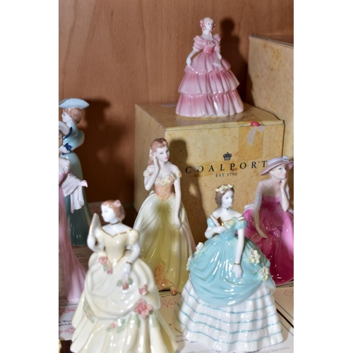 360 - SEVENTEEN COALPORT FIGURINES, comprising nine from My Fair Lady collection 'Lady Sarah', 'Lady Flore... 