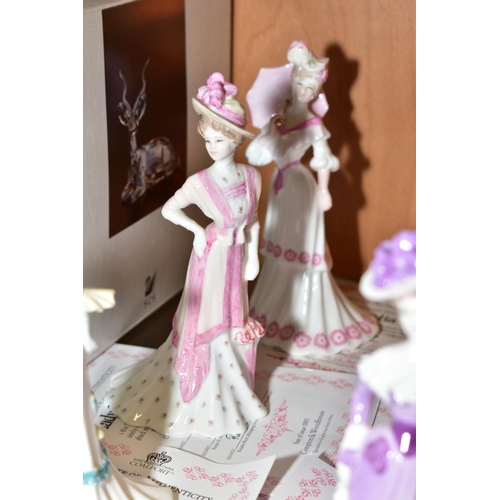 360 - SEVENTEEN COALPORT FIGURINES, comprising nine from My Fair Lady collection 'Lady Sarah', 'Lady Flore... 