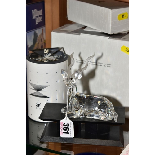 361 - A BOXED SWAROVSKI CRYSTAL ANNUAL EDITION 1994, 'Inspiration Africa - The Kudu' with boxed stand, box... 