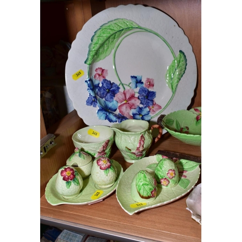 368 - A GROUP OF CERAMICS, to include Royal Crown Derby teawares, Rd 839 892, (10), Spode cream jug and su... 