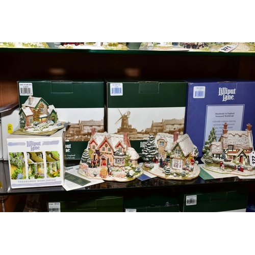 372 - THREE BOXED LILLIPUT LANE CHRISTMAS SPECIAL EDITIONS, 'Frosty Morning', 1998 L2128, 'The First Noel'... 