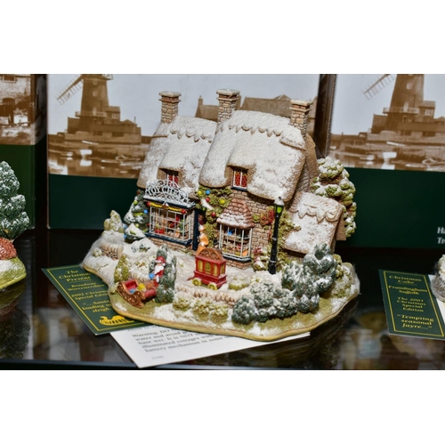 374 - THREE BOXED LILLIPUT LANE CHRISTMAS SPECIAL EDITIONS, 'Christmas Cake', 2001, L2397, 'The Christmas ... 