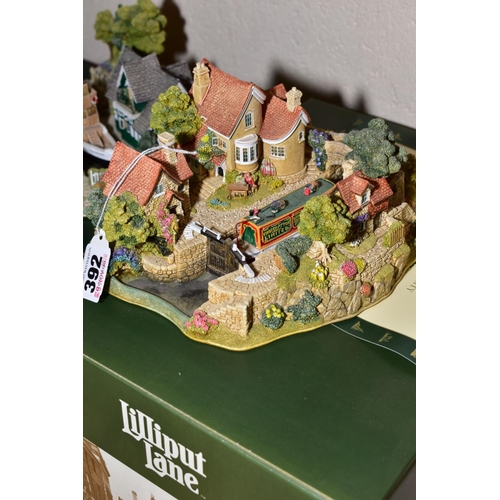 392 - A BOXED LIMITED EDITION LILLIPUT LANE SCULPTURE 'Tranquil Waterways' L2560 No. 1048/2000 with certif... 