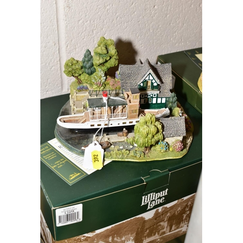 392 - A BOXED LIMITED EDITION LILLIPUT LANE SCULPTURE 'Tranquil Waterways' L2560 No. 1048/2000 with certif... 