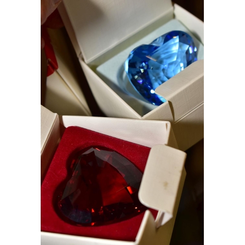 419 - SEVEN BOXED SWAROVSKI CRYSTALS, comprising Blue Heart 2006, 844184, Community Clear Heart 2007, 8969... 