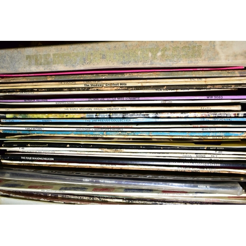 492 - FOUR CASES CONTAINING OVER ONE HUNDRED LPS AND TWO CASES OF SINGLES, including Wings, Slade, Abba, G... 