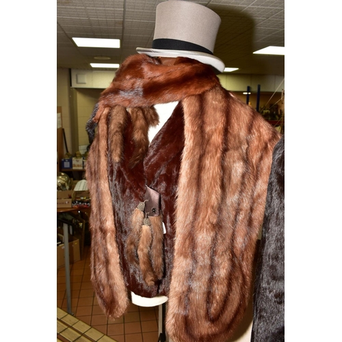 519 - A LADIES SQUIRREL FUR JACKET, with silk lined interior, bears label for Faulkes of Edgbaston, Birmin... 