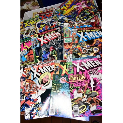 526 - TWO BOXES OF MARVEL, DC AND OTHER COMICS AND A BOX OF CHILDRENS ANNUALS, the comics to include X-Men... 