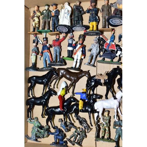 530 - A COLLECTION OF BRITAINS AND OTHER HOLLOWCAST FIGURES AND ACCESSORIES, to include Cadbury Cococubs G... 