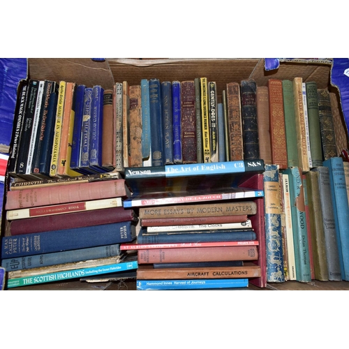 576 - FIVE BOXES OF BOOKS, including Children's stories, Enid Blyton, Rupert, Penguin, Scores (Bach, Beeth... 