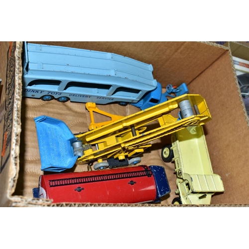 588 - A QUANTITY OF UNBOXED ASSORTED PLAYWORN DINKY SUPERTOYS, Foden 14T Tanker 'Regent', No 942, Euclid D... 