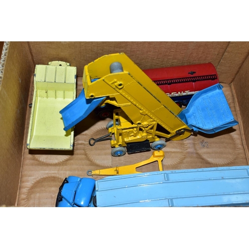 588 - A QUANTITY OF UNBOXED ASSORTED PLAYWORN DINKY SUPERTOYS, Foden 14T Tanker 'Regent', No 942, Euclid D... 