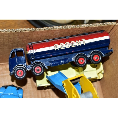 588 - A QUANTITY OF UNBOXED ASSORTED PLAYWORN DINKY SUPERTOYS, Foden 14T Tanker 'Regent', No 942, Euclid D... 