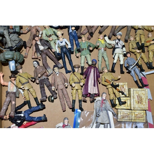 606 - A COLLECTION OF UNBOXED AND ASSORTED HASBRO INDIANA JONES ACTION FIGURES AND ACCESSORIES, to include... 