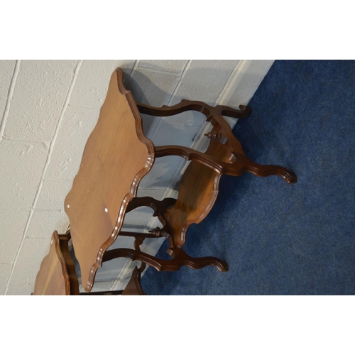 1337 - TWO VARIOUS 20TH CENTURY WALNUT OCCASIONAL TABLES, one in a Victorian style (2)