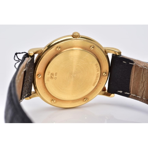 26 - A GENTS 18CT GOLD TISSOT WRISTWATCH, designed with a white dial, dial signed 'Tissot 1853' baton mar... 