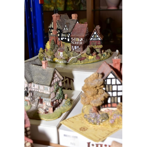 431 - THIRTEEN BOXED LILLIPUT LANE SCULPTURES, all with deeds except where mentioned, comprising twelve fr... 