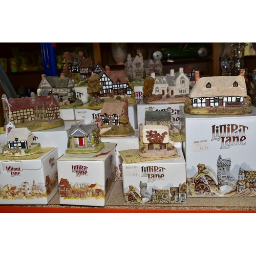 431 - THIRTEEN BOXED LILLIPUT LANE SCULPTURES, all with deeds except where mentioned, comprising twelve fr... 