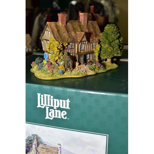 441 - NINE BOXED LILLIPUT LANE SCULPTURES FROM THE BRITISH COLLECTION (various backstamps), all with deeds... 