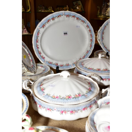 444 - A PARAGON BRIDESMAID PATTERN COMPREHENSIVE DINER SERVICE, comprising an oval meat plate, a pair of v... 