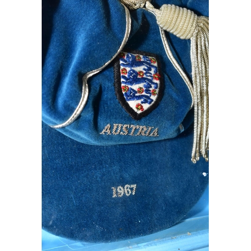 451 - AN ENGLAND FOOTBALL CAP, believed to be the cap awarded to Ray Wilson for the friendly match against... 