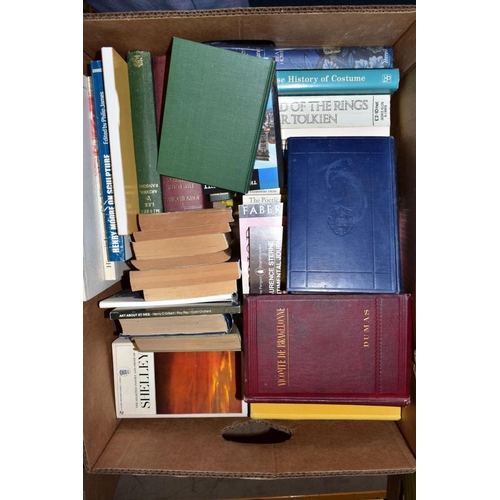 470 - FIVE BOXES OF BOOKS, including a small quantity of Observer books, Folio Society in slip cases, hist... 