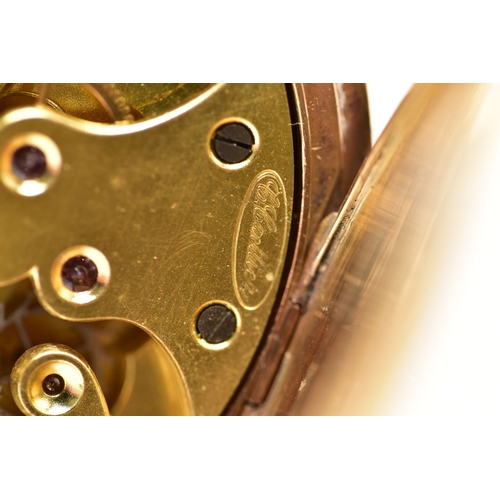 61 - AN OPEN FACED POCKET WATCH, white dial, Arabic numerals, seconds subsidiary dial at the six o'clock ... 