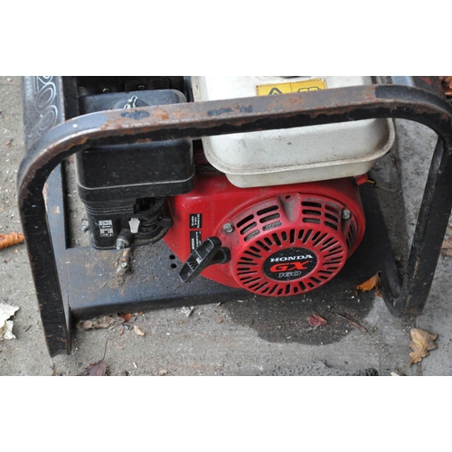 1005 - A PRAMAC E3200 PETROL GENERATOR with a Honda GX 160 engine 240 and 110 volt supply (starts and runs ... 