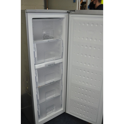 1102 - A BEKO LARDER FREEZER IN SILVER (PAT pass and working @ -19 degrees) together with a Sainsbury micro... 