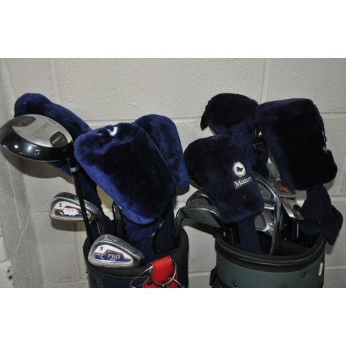 1112 - TWO GOLF BAGS CONTAINING CLUBS including Donnay, Penfold, etc