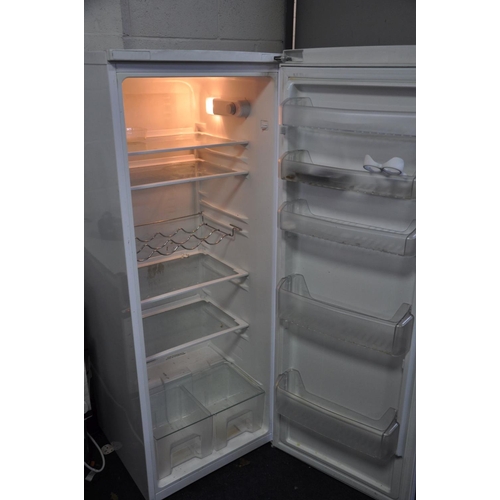 1130 - A BEKO LARDER FRIDGE, height 147cm x width 55cm (PAT pass and working @ 5 degrees)